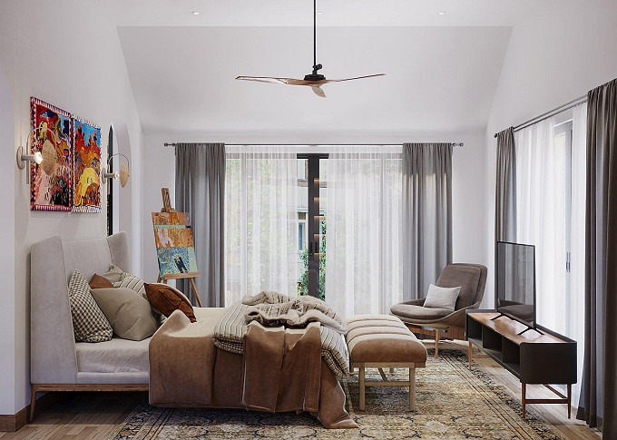 Không gian biệt thự đơn lập ở Hà Nội mang hơi hướng nghỉ dưỡng của nữ gia chủ cá tính