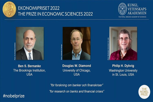 Nobel Kinh tế 2022 vinh danh nghiên cứu 'ngân hàng và khủng hoảng tài chính’