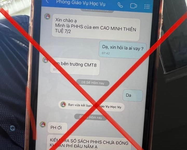 Công an TP.HCM cảnh báo phụ huynh về tin nhắn đóng học phí