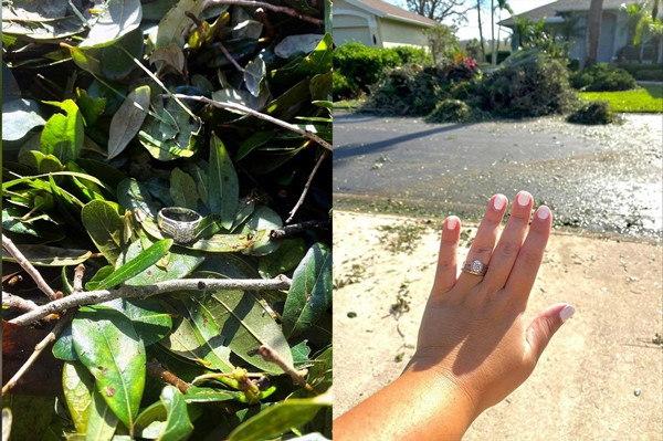 Tìm lại được nhẫn cưới sau cơn bão quái vật ở Mỹ