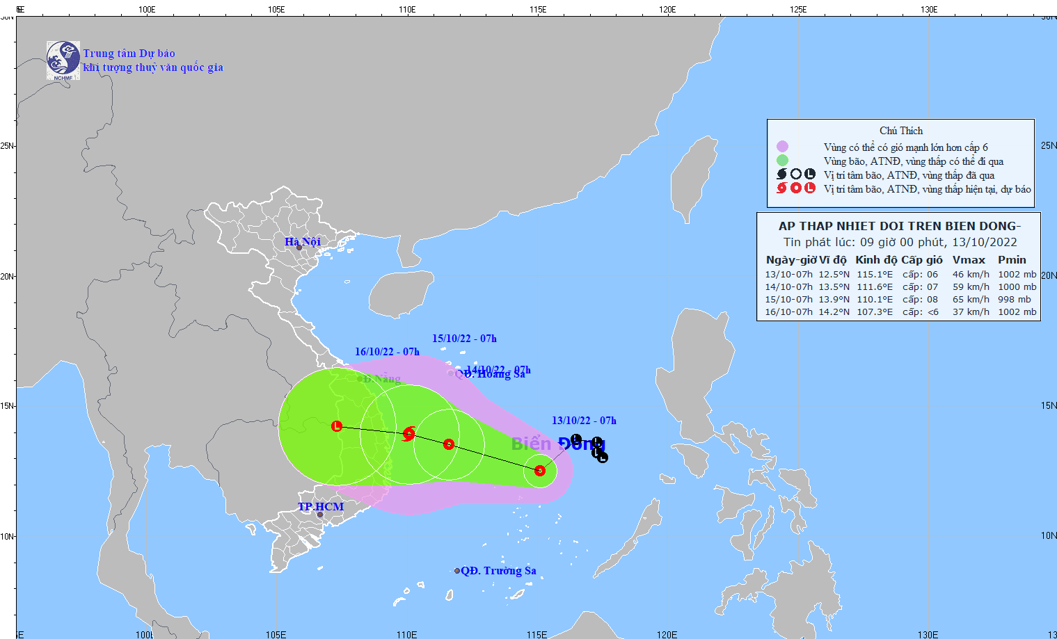 Low- pressure zone in middle of East Sea intensifies into tropical depression  ảnh 1