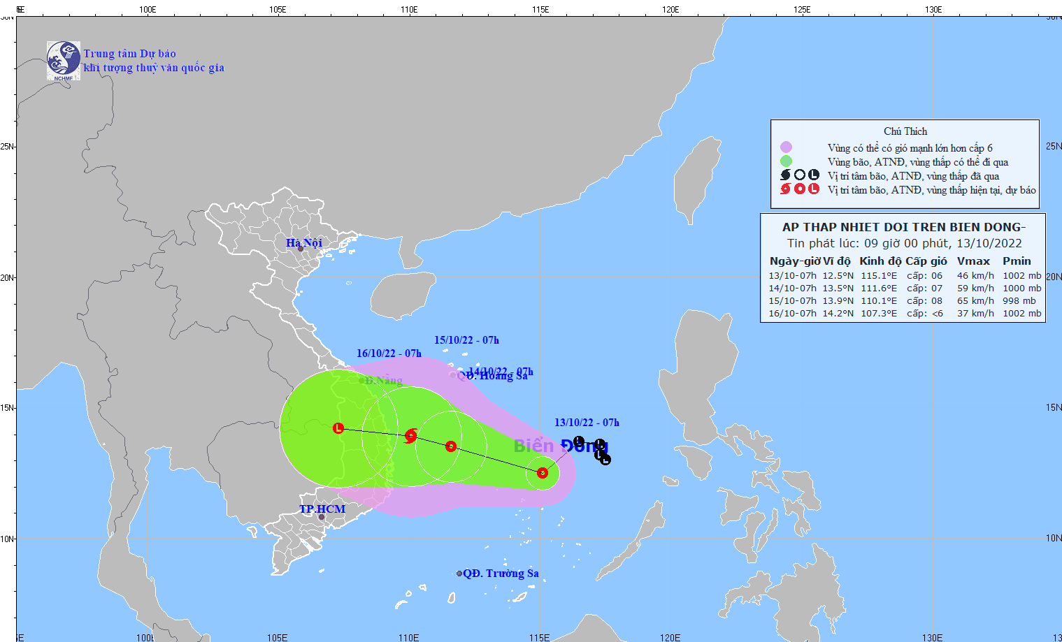 Low- pressure zone in middle of East Sea intensifies into tropical depression