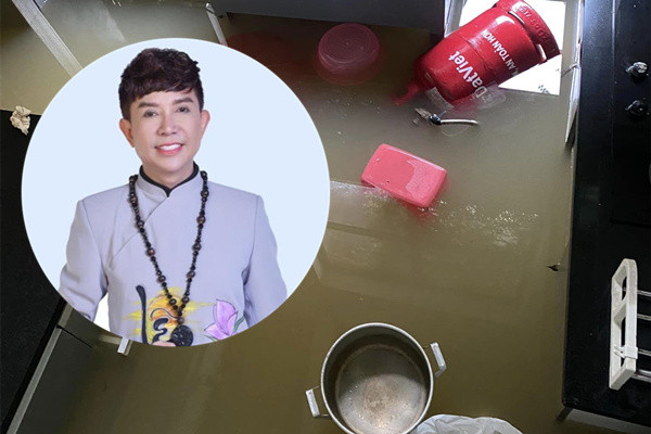 Biệt thự ở Huế của Long Nhật ngập nước, em gái đi ghe đưa thức ăn