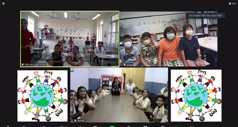 Tiết dạy xuyên biên giới nhiều quốc gia của cô giáo Việt Nam