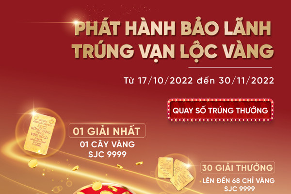 Phát hành bảo lãnh, nhận vàng SJC tại VietinBank