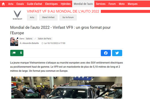 Truyền thông châu Âu: ‘Việt Nam đang có một thương hiệu ô tô rất mạnh và hấp dẫn’