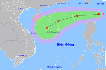 Biển Đông đón áp thấp nhiệt đới vào ngày mai