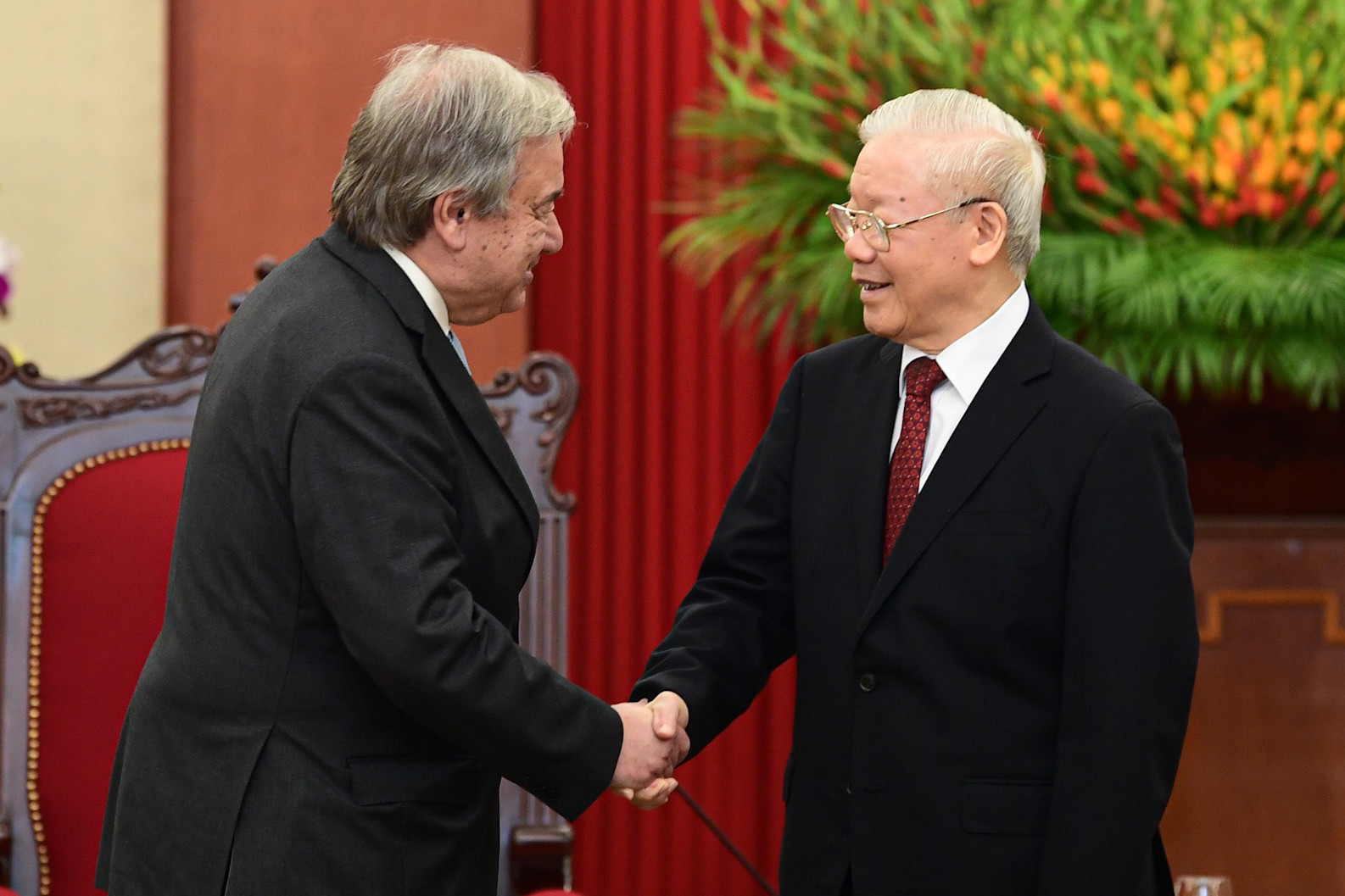 Gặp Tổng Bí thư, Tổng Thư ký Liên Hợp Quốc đánh giá cao nỗ lực của Việt Nam