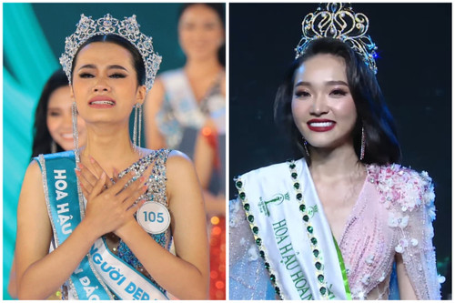 Sau một đêm, Việt Nam có thêm 2 hoa hậu vừa đăng quang