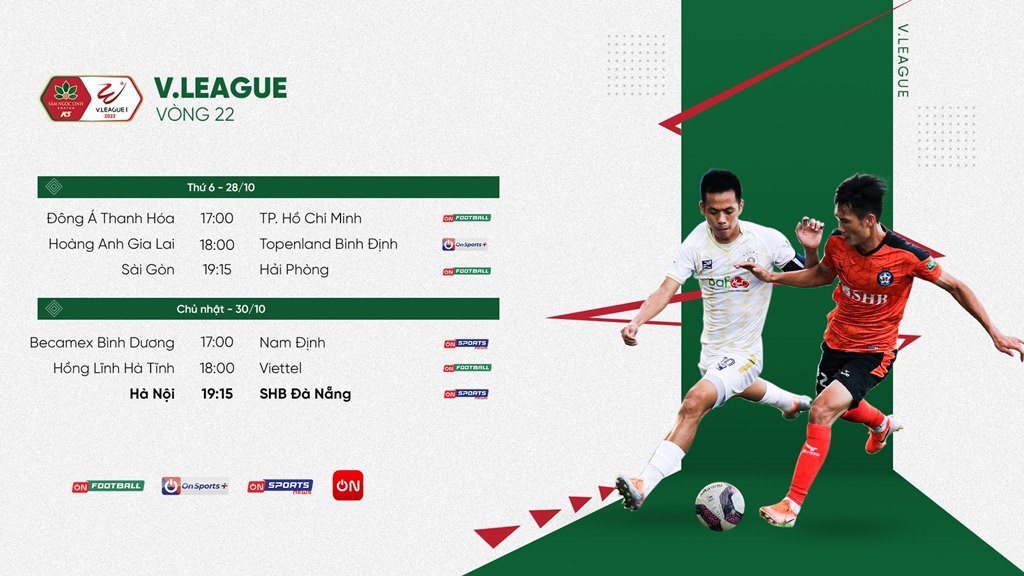 Lịch thi đấu vòng 22 V-League hôm nay: Trận nào cũng căng