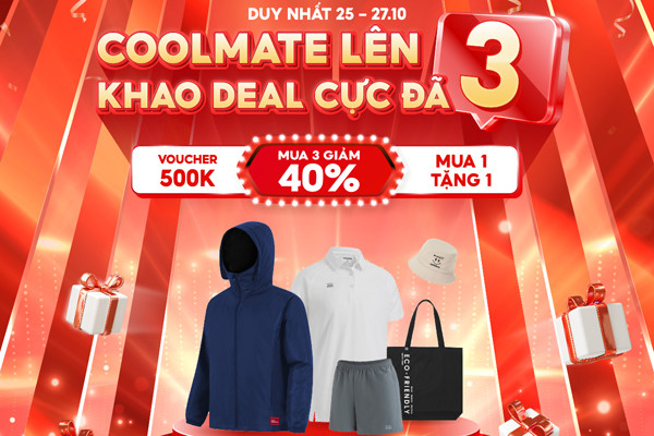 Chọn quà cho phái mạnh với loạt ưu đãi dịp sinh nhật Coolmate