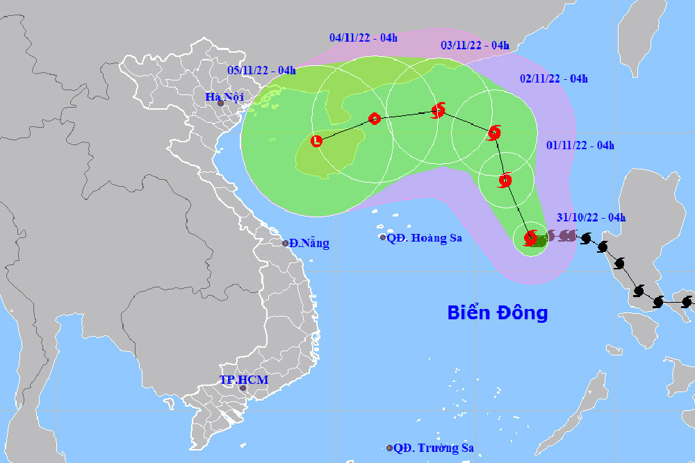 Bão số 7 di chuyển khá chậm, đổi hướng liên tục