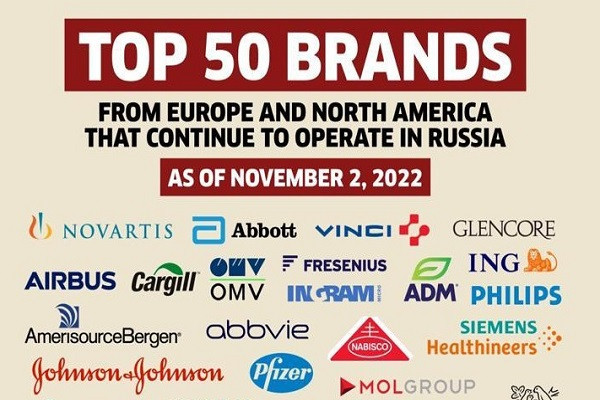Ukraine lên án 50 nhãn hiệu hoạt động ở Nga, Mỹ mua đạn pháo Hàn Quốc cho Kiev