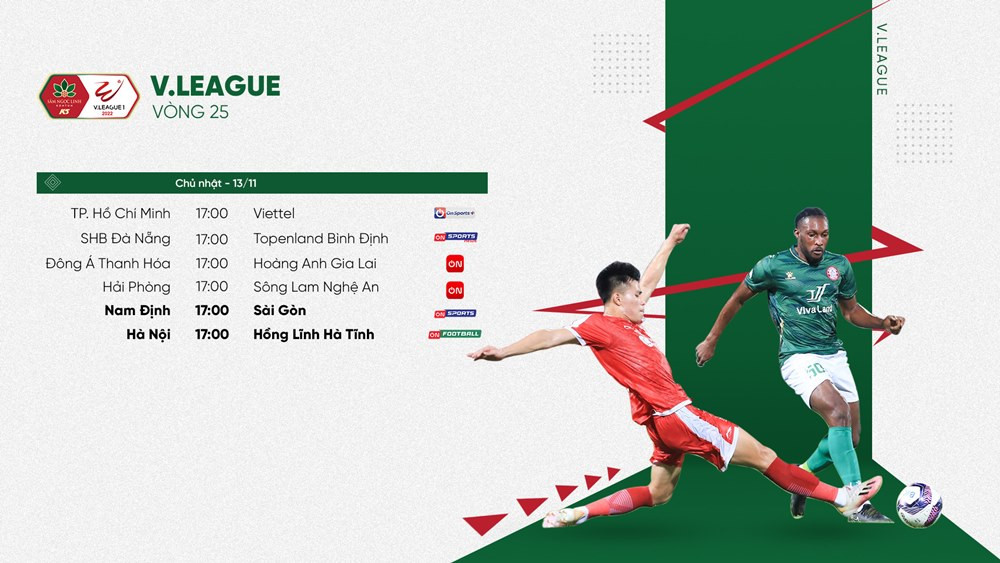 Lịch thi đấu vòng 25 V-League: Ngày phán quyết
