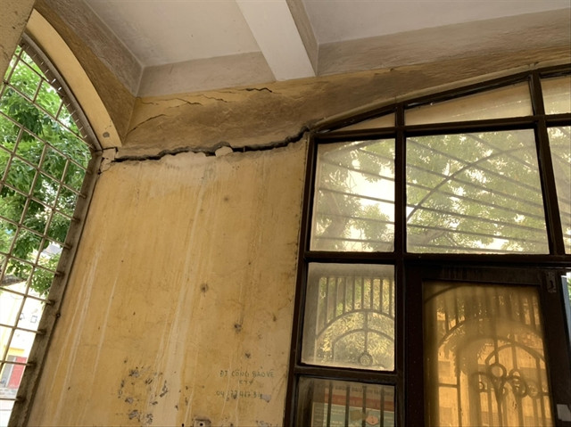 Old, dilapidated university dormitories in Hanoi are in dire need of renovation