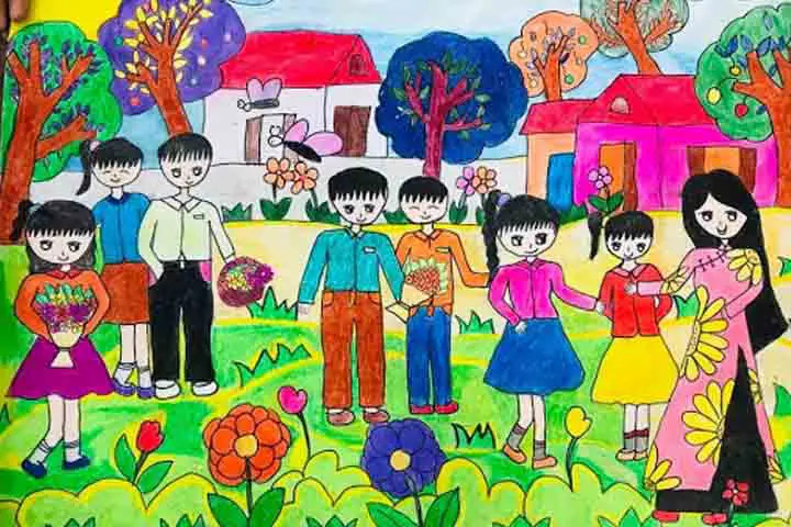 Vẽ Tranh Ngày Nhà Giáo Việt Nam 20 11  Cách vẽ Ngày Nhà Giáo Việt Nam 20  tháng 11  YouTube