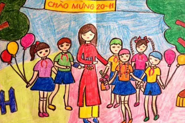Bức tranh vẽ ngày 2011 tại Việt Nam tuyệt đẹp dành tặng thầy cô  Viết  Hình ảnh Việt nam