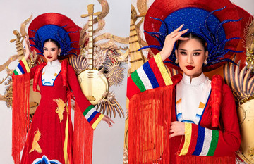 Chiêm ngưỡng bộ quốc phục ấn tượng của Á hậu Nguyễn Nga