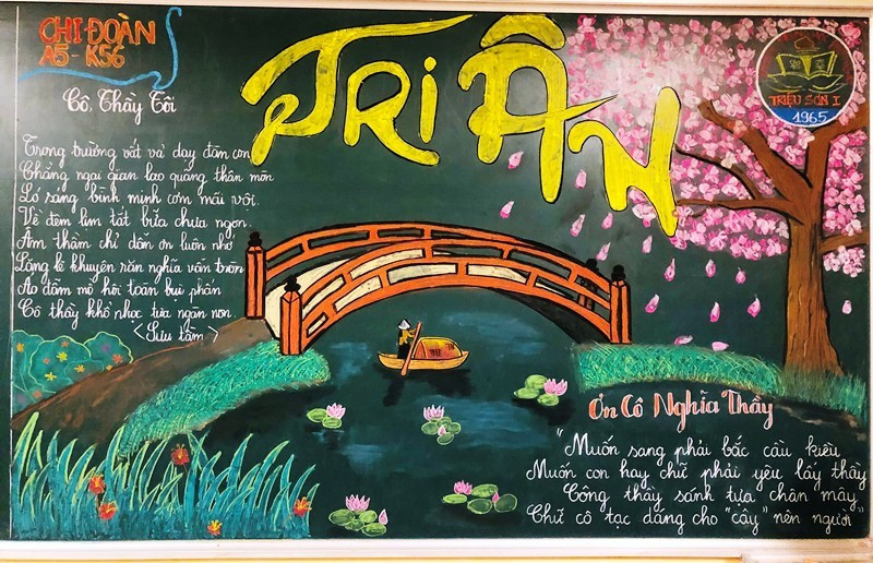 Mãn nhãn mẫu báo tường ngày Nhà giáo Việt Nam 20/11 của học trò xứ Thanh