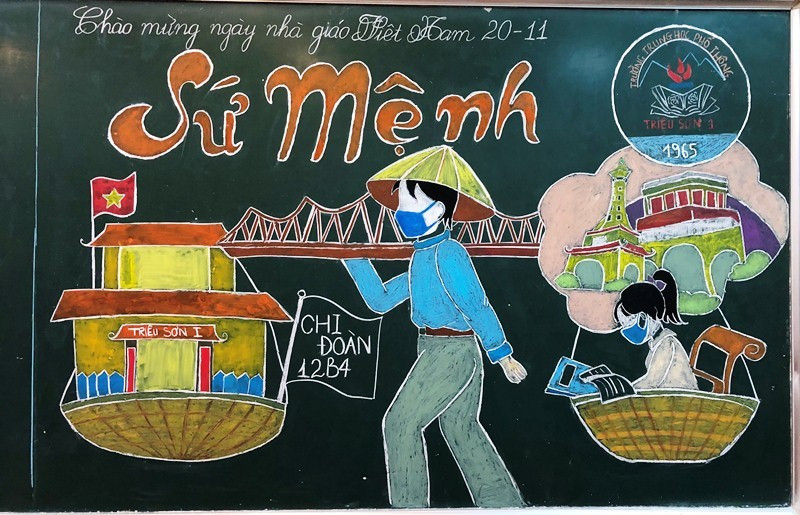 Tự tay làm trang trí bảng tri ân thầy cô vào ngày nhà giáo Việt Nam