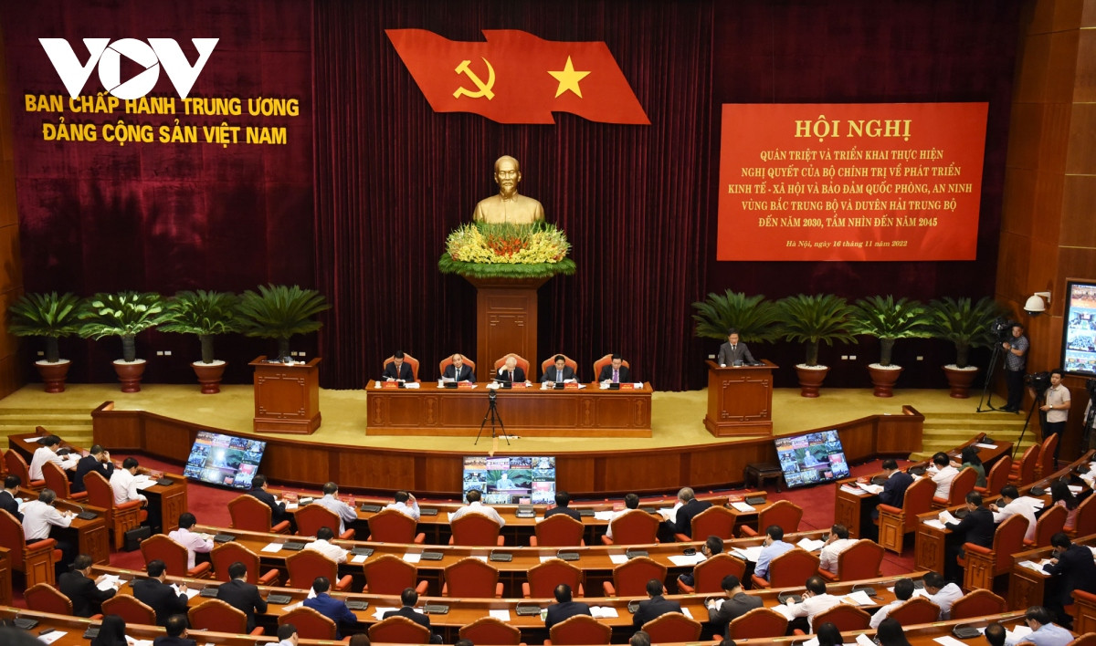 tong bi thu chu tri hoi nghi ve phat trien vung bac trung bo va duyen hai trung bo hinh anh 1