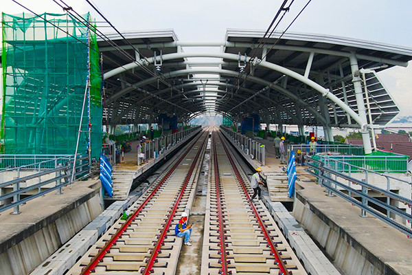 Toàn cảnh nhà ga khu công nghệ cao tuyến metro số 1 sắp hoàn thành