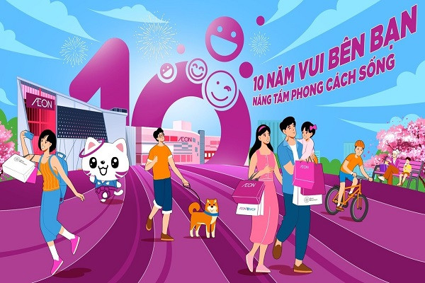 AEON Việt Nam, 10 năm nâng tầm phong cách sống