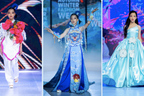 Mẫu nhí 12 tuổi tự tin trình diễn thời trang