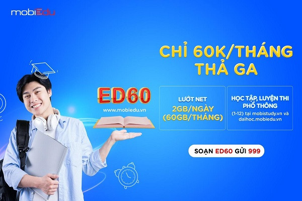 MobiFone ưu đãi lớn các gói cước học tập ED60, ED100