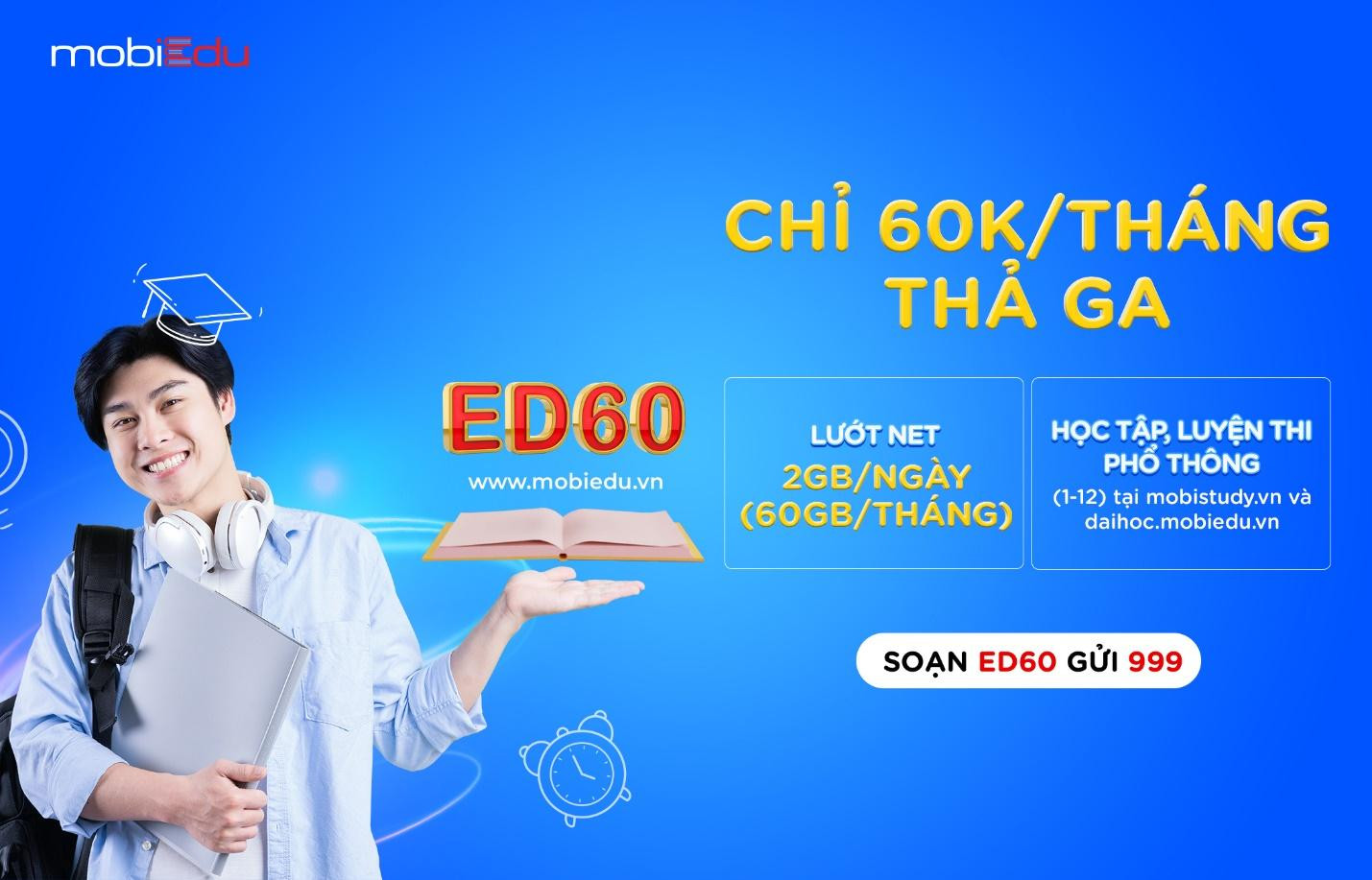 MobiFone ưu đãi lớn các gói cước học tập ED60, ED100