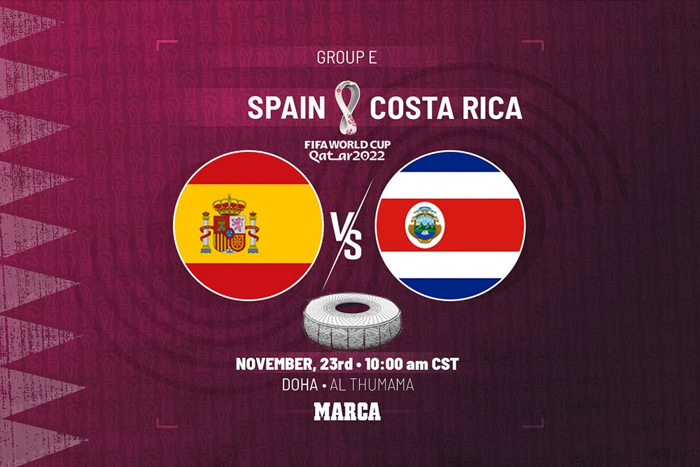 Link xem trực tiếp bóng đá Tây Ban Nha vs Costa Rica, 23h hôm nay 23/11
