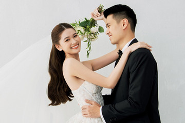 Á hậu Thùy Dung tình cảm chụp ảnh cưới bên chồng doanh nhân