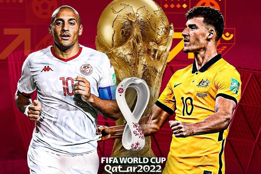 Link xem trực tiếp Tunisia vs Úc, bảng D World Cup 2022