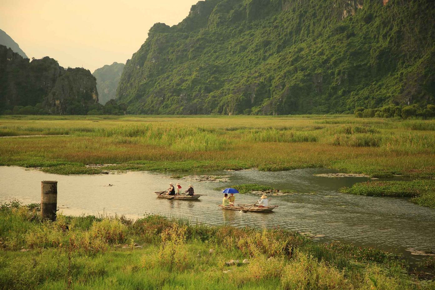 Van Long Lagoon in pristine beauty