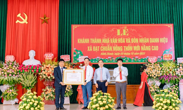 Xã Nam Thanh đạt chuẩn nông thôn mới nâng cao