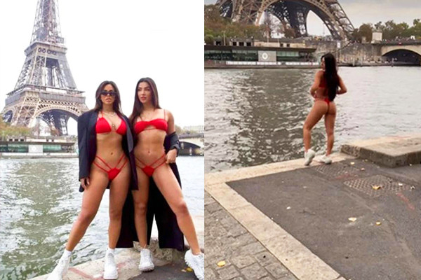 Chụp ảnh bikini phản cảm trước tháp Eiffel, 2 nữ du khách suýt bị cảnh sát bắt