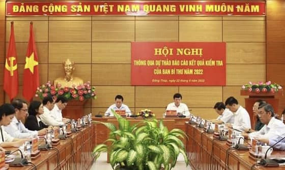 Ban Bí thư thông báo dự thảo kết quả kiểm tra Ban Thường vụ Tỉnh ủy Đồng Tháp