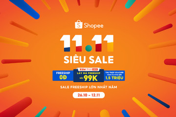 Shopee khởi động lễ hội mua sắm 11.11 Siêu Sale