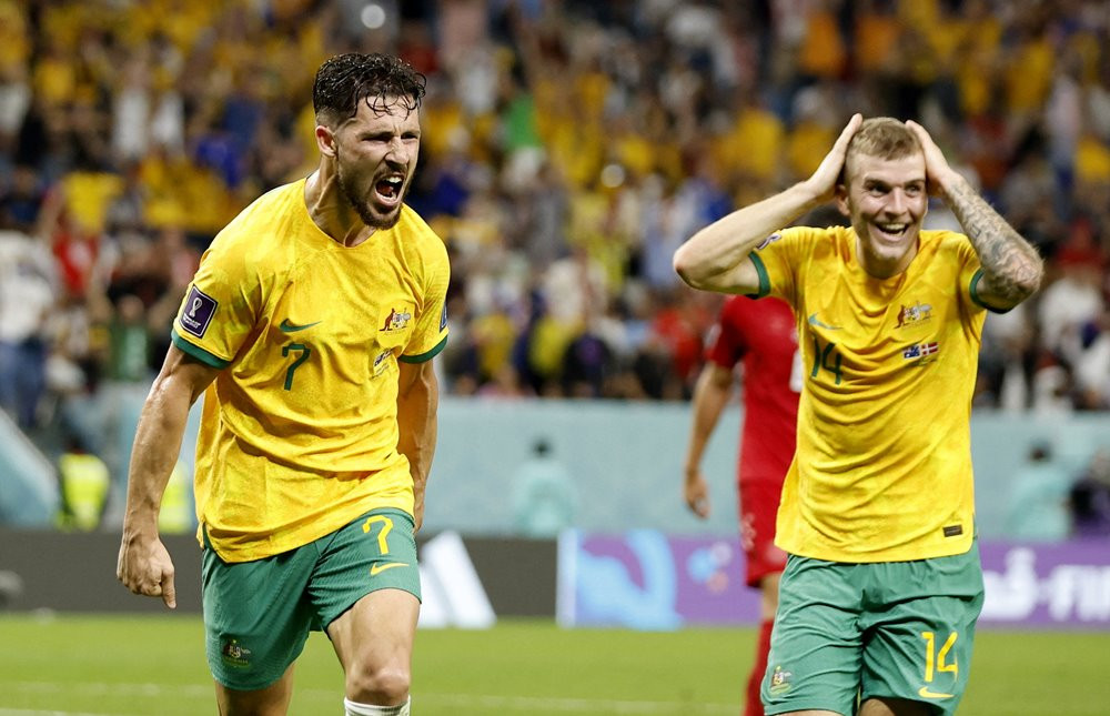Loại Đan Mạch, Australia lần thứ 2 vào vòng 1/8 World Cup