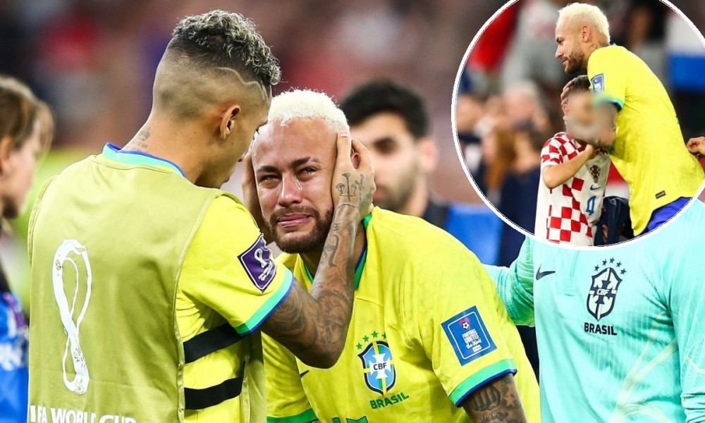 Khoảnh khắc đẹp World Cup 2022, Neymar được con trai Perisic an ủi