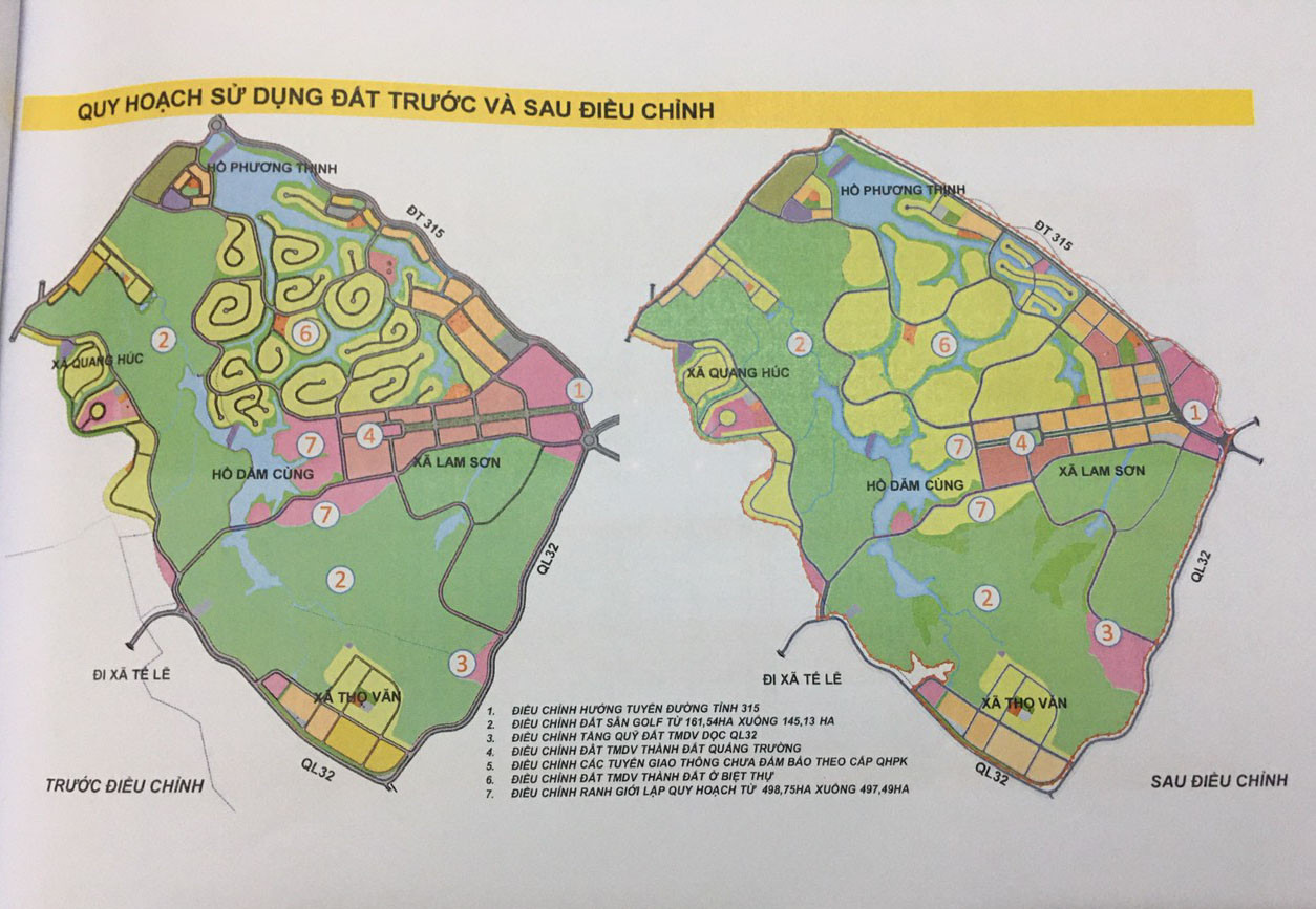 Phú Thọ lấy ý kiến việc tăng 41ha đất ở tại siêu dự án sân golf