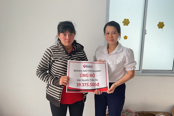 Anh Nguyễn Trần Phi được bạn đọc ủng hộ gần 40 triệu đồng
