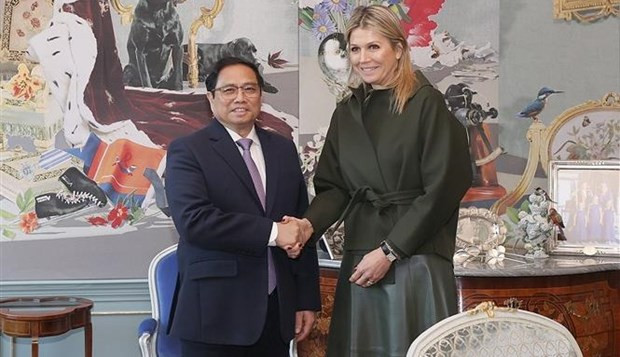 PM Chinh meets Dutch Queen Maxima