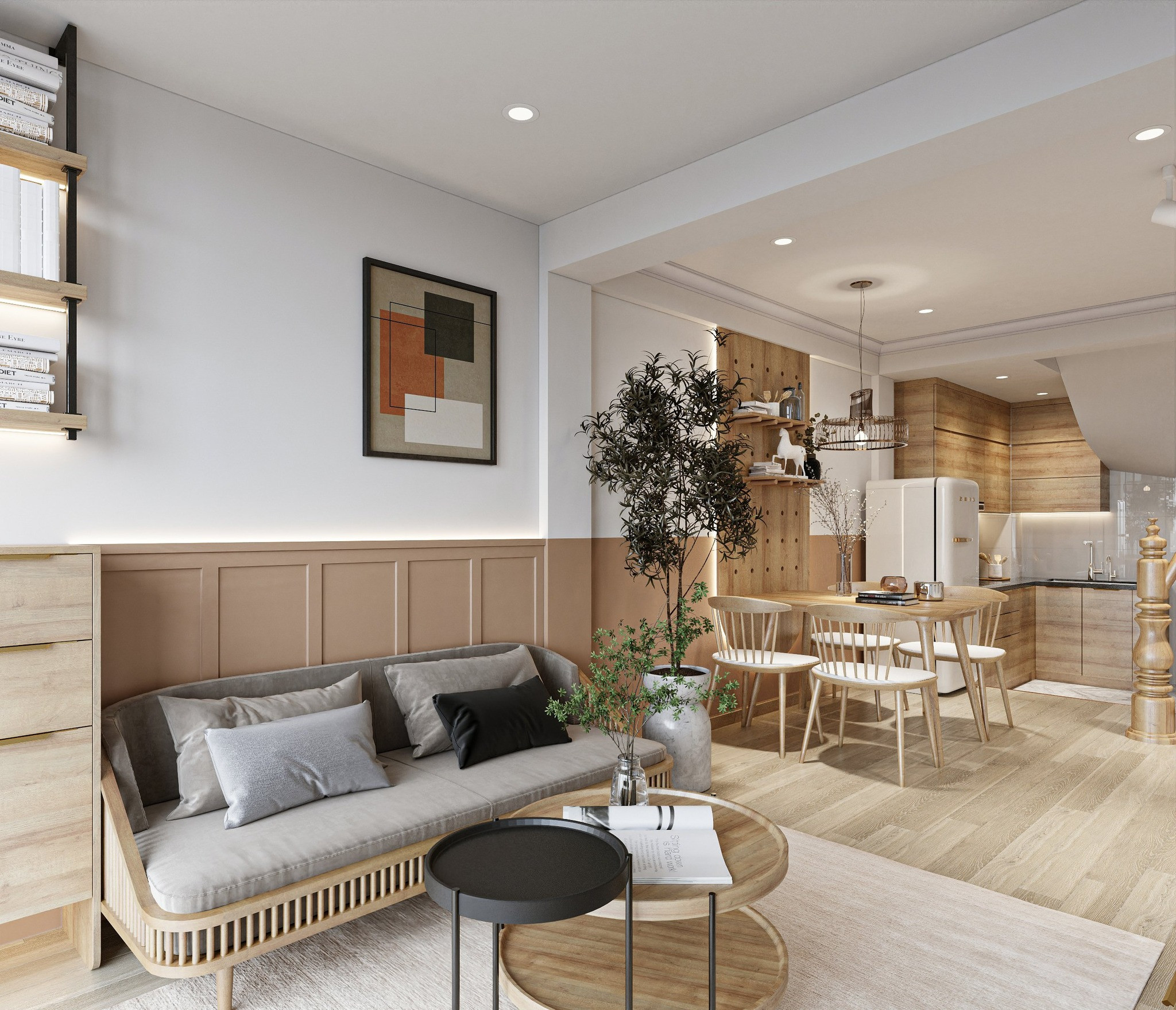 Nhà phố 25m2 hóa không gian rộng rãi, nhiều công năng nhờ thiết kế tối giản