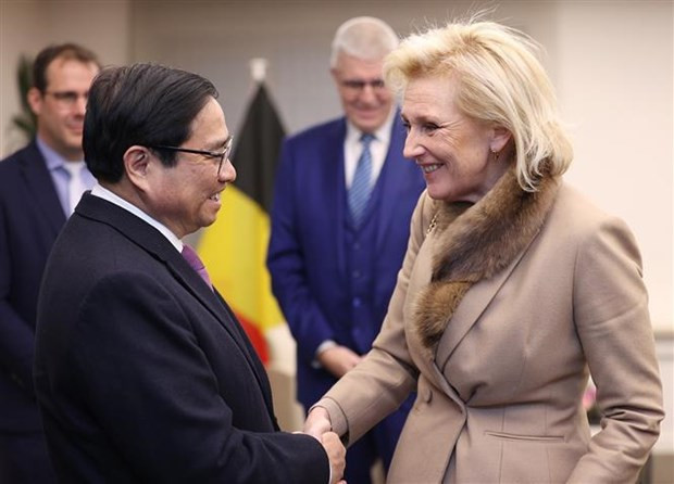 PM Pham Minh Chinh meets Senate President, Princess of Belgium hinh anh 2