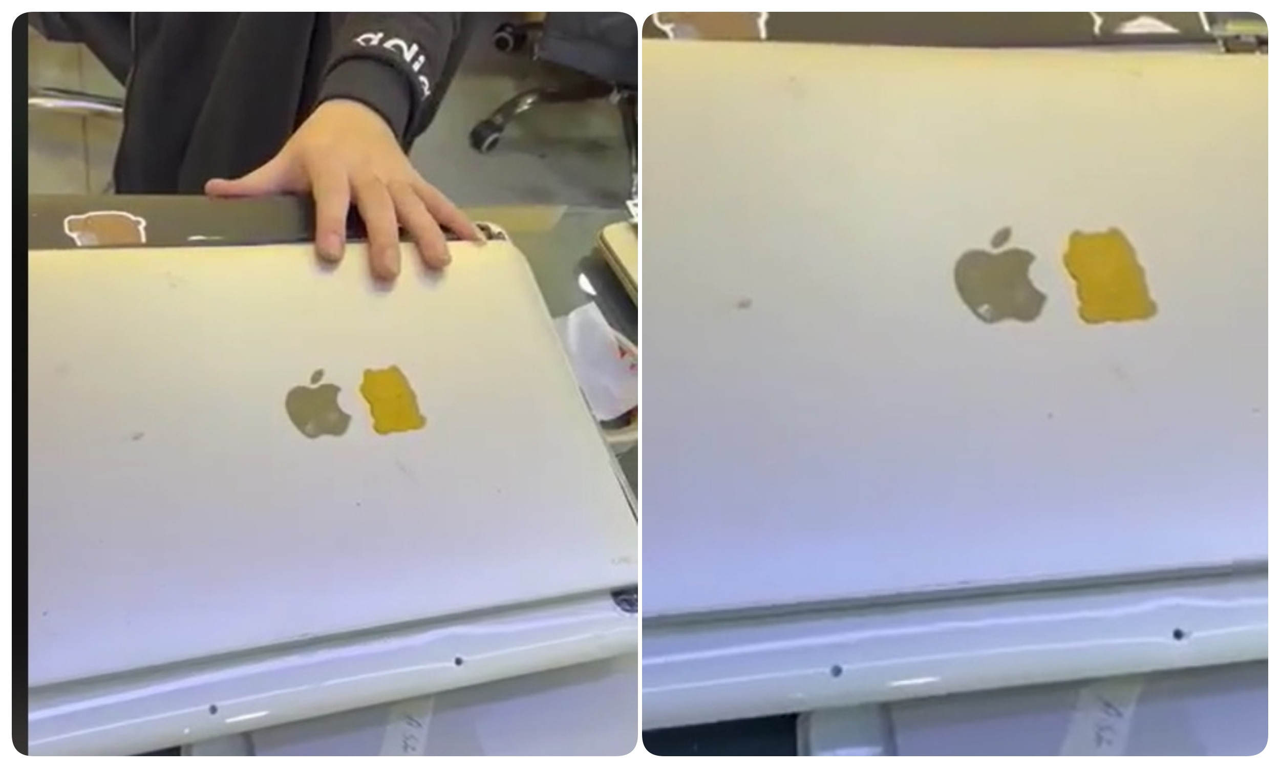 Cô gái bức xúc vì bị trẻ làm đổ nước vào MacBook ở quán cà phê