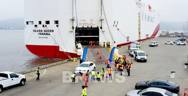 First batch of Vinfast's VF 8 electric cars arrives in US hinh anh 1