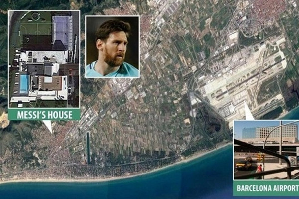 Tại sao máy bay không được bay qua nhà của Messi?