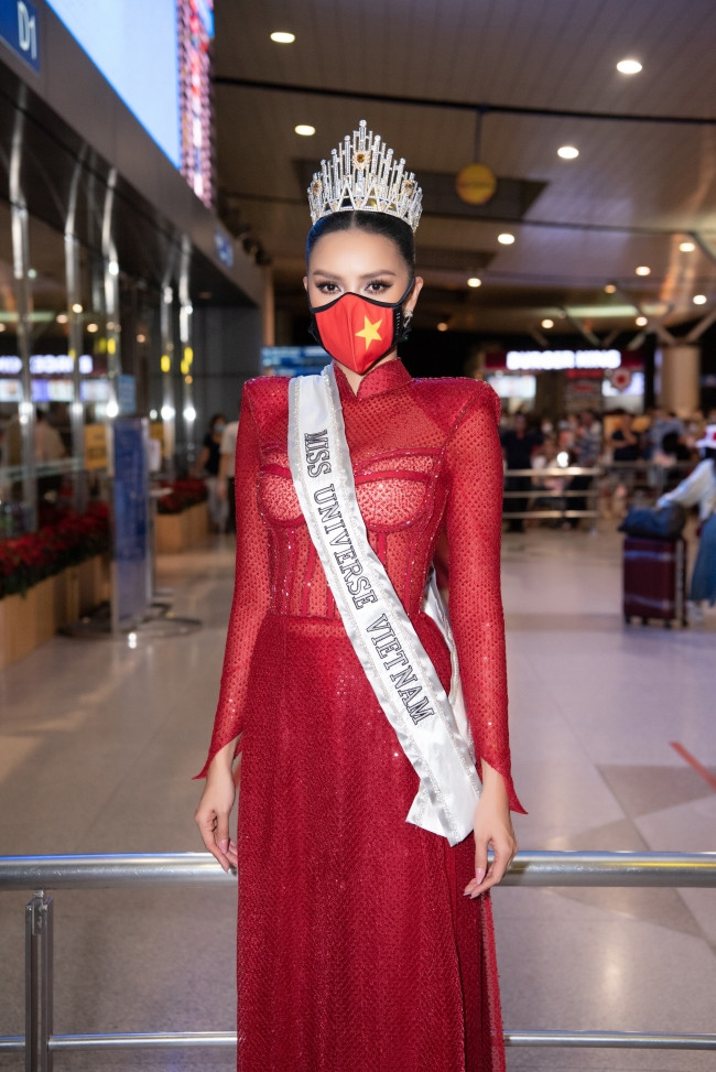 Ngọc Châu đội vương miện, mặc áo dài sang Mỹ thi Hoa hậu Hoàn vũ 2022