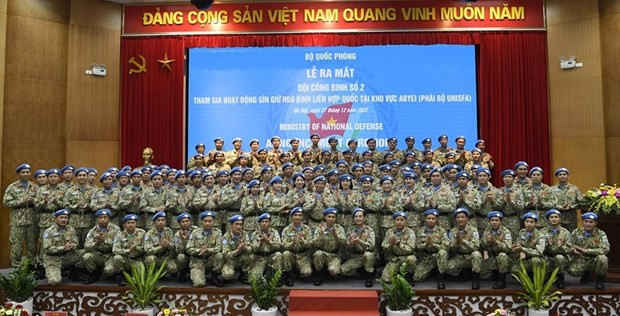 Vietnam’s second UN peacekeeping sapper unit unveiled in Hanoi hinh anh 1